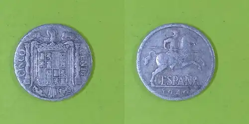 Spanien - 5 Centimos 1940