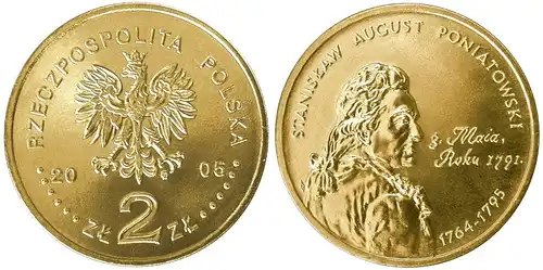 Polen - 2 Zlote 2005 - Polnischer König - Stanisław II. August