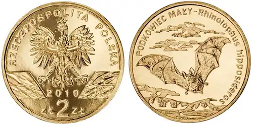 Polen - 2 Zlote 2010 - Kleine Hufeisennase