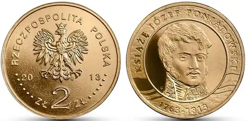 Polen - 2 Zlote 2013 - 200 Jahrestag - Tod des Prinzen Josef Poniatowski