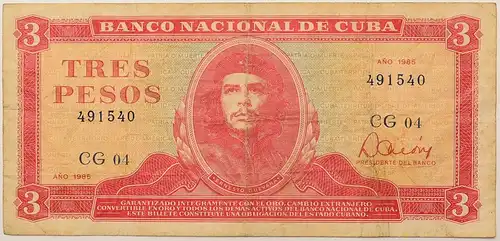 Kuba - 3 pesos 1985 P-107.a