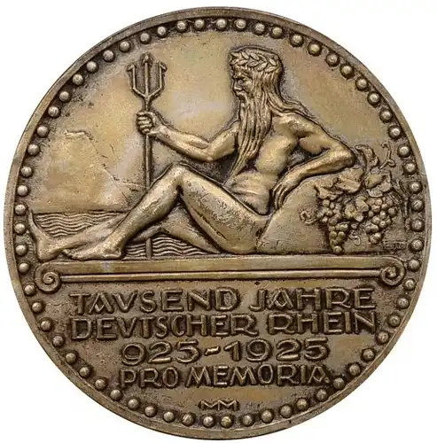 Weimar Medaille 1000 Jahre Deutscher Rhein 925 - 1925