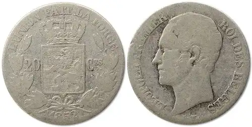 Belgien - 20 Centime 1852 AG900