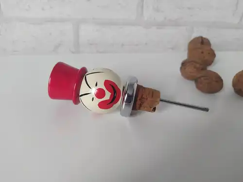 Clown - Kork mit Ausgießer Vintage