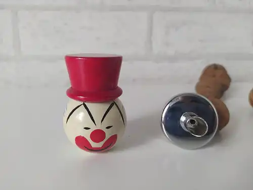Clown - Kork mit Ausgießer Vintage