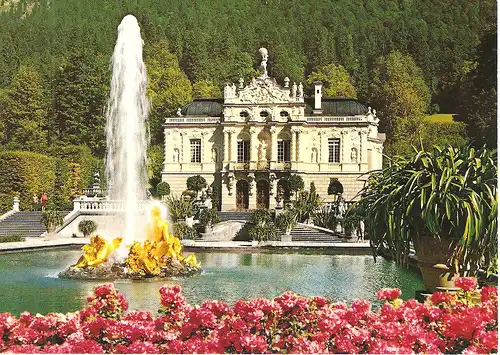 Ansichtskarte Schloss Linderhof nicht gelaufen