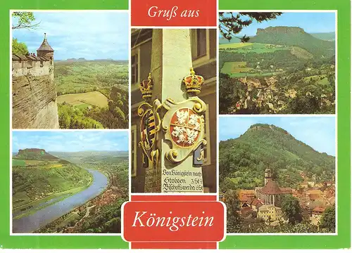 Ansichtskarte Königstein (Kr. Pirna) Sächsische Schweiz 1982 nicht gelaufen