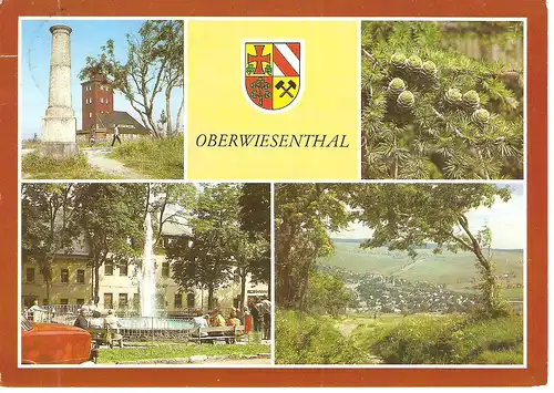 Ansichtskarte Oberwiesenthal (Kr. Annaberg) 1987, nicht gelaufen