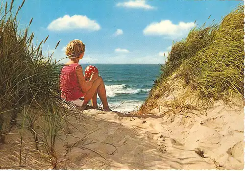 Ansichtskarte Insel Sylt Besinnliche Pause, 1962, gelaufen