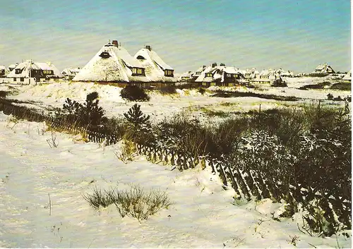 Ansichtskarte Winterlandschaft auf Sylt, nicht gelaufen