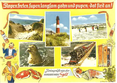  Ansichtskarte Sylt, 1972, gelaufen