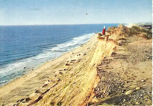  Ansichtskarte Insel Sylt - Rotes Kliff - gelaufen