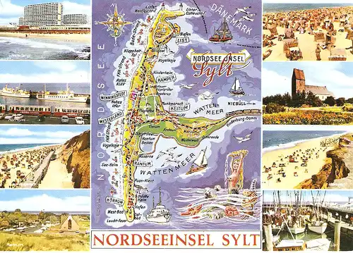  Ansichtskarte Nordseeinsel Sylt, nicht gelaufen
