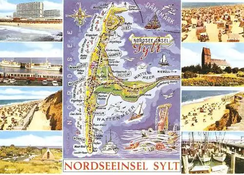  Ansichtskarte Nordseeinsel Sylt, nicht gelaufen