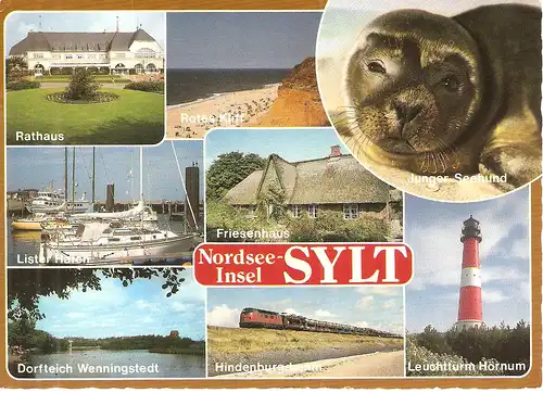 Ansichtskarte Die schöne Nordsee-Insel Sylt 1989 gelaufen