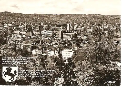 Ansichtskarte Stuttgart - 1969 gelaufen