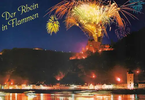 Ansichtskarte St. Goarshausen / Der Rhein in Flammen - nicht gelaufen