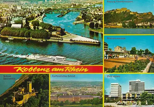 Ansichtskarte Koblenz am Rhein - gelaufen 1986