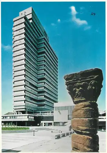 Ansichtskarte Kaiserslautern / Pfalz Rathaus, 84 m- gelaufen 1983