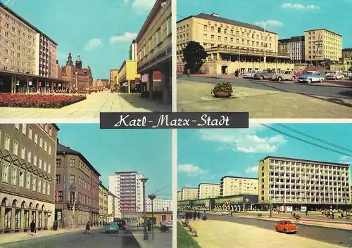 Ansichtskarte Karl Marx Stadt Chemnitz Mehrbildkarte 1967  - nicht gelaufen