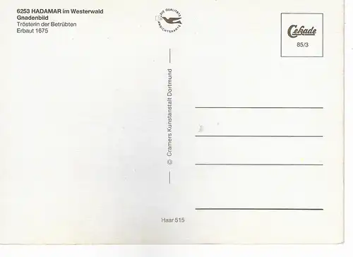 Ansichtskarte Hadamar Die Herzenbergkapelle - nicht gelaufen ca. 1985