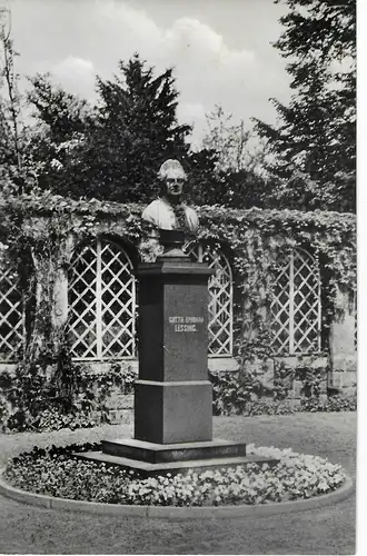 Ansichtskarte Kamenz Lessing-Denkmal - gelaufen 