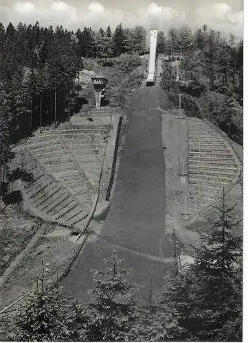 Ansichtskarte Große Aschberg-Schanze Klingenthal - gelaufen  ca. 1963