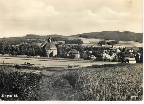 Ansichtskarte Kirschau / Sa.- gelaufen 1957