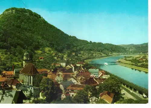 Ansichtskarte Stadt und Festung Königstein - Sächs. Schweiz ca. 1985 gelaufen