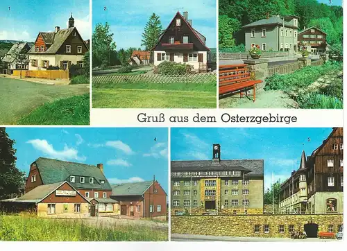 Ansichtskarte Gruß aus dem Osterzgebirge ca. 1977, gelaufen 