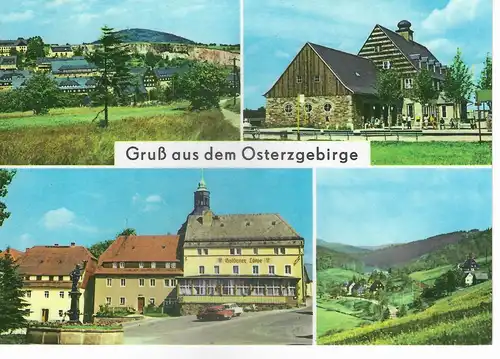 Ansichtskarte Gruß aus dem Osterzgebirge ca. 1976, gelaufen 
