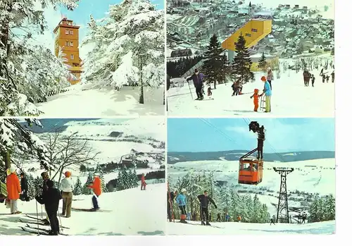 Ansichtskarte Oberwiesenthal (Kr. Annaberg) Sommer- und Winterkurort Gruß vom Fichtelberg 1983, gelaufen