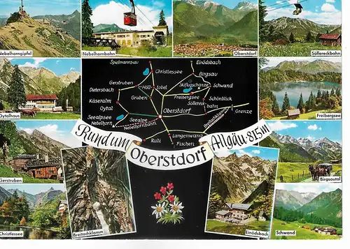 Ansichtskarte Rund um Oberstdorf Allgäu nicht gelaufen 