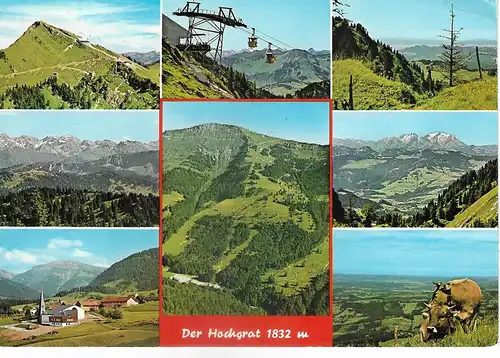 Ansichtskarte Der Hochgrat Oberstaufen im Allgäu - gelaufen 