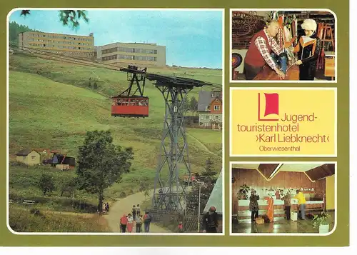 Ansichtskarte Jugendtouristenhotel Karl Liebknecht Oberwiesenthal ca. 1980, nicht gelaufen