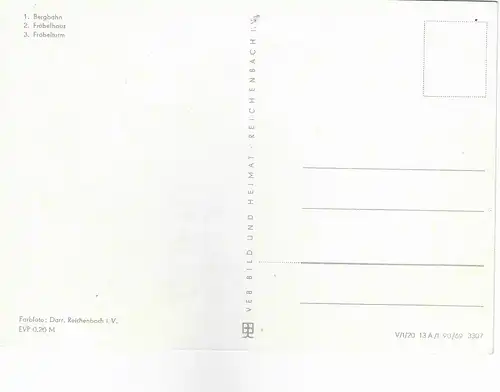 Ansichtskarte Oberweißbach - nicht gelaufen ca. 1969