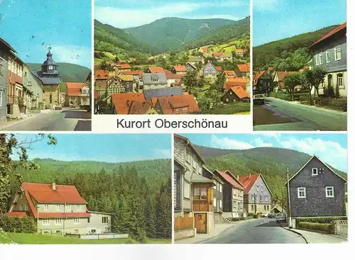 Ansichtskarte Kurort Oberschönau - gelaufen ca. 1980