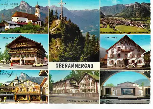 Ansichtskarte Gruß aus Oberammergau, nicht gelaufen 