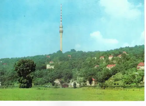 Ansichtskarte Dresden-Wachwitz Fernsehturm - nicht gelaufen ca. 1973