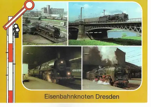 Ansichtskarte Eisenbahnknoten Dresden - nicht gelaufen ca. 1984