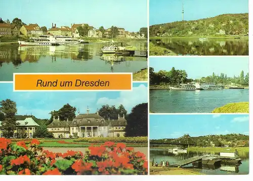 Ansichtskarte Rund um Dresden - gelaufen ca. 1985