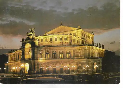 Ansichtskarte Dresden Opernhaus - nicht gelaufen ca. 1988