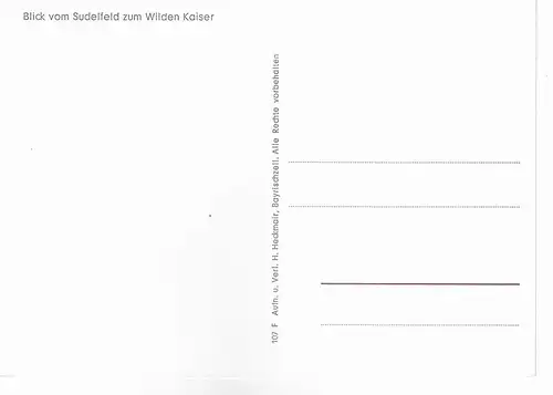 Ansichtskarte Blick vom Sudelfeld zum wilden Kaiser - nicht gelaufen 