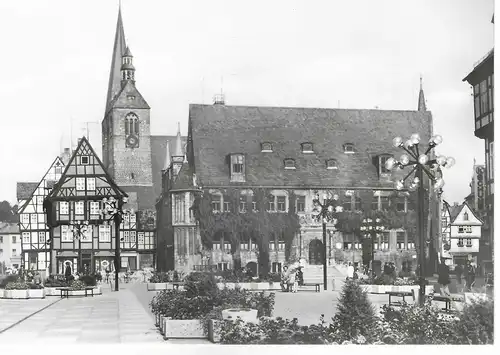 Ansichtskarte Quedlinburg Blick zum Rathaus - nicht gelaufen ca. 1980