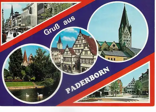 Ansichtskarte Gruß aus Paderborn - gelaufen 1982