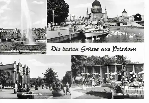 Ansichtskarte Die besten Grüße aus Potsdam - gelaufen 1973
