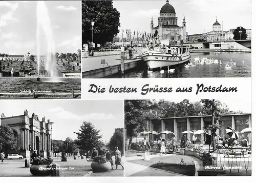 Ansichtskarte Die besten Grüße aus Potsdam - nicht gelaufen ca. 1973