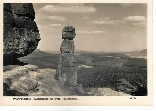 Ansichtskarte Pfaffenstein - Sächsische Schweiz - Barbarine - nicht gelaufen ca. 1959