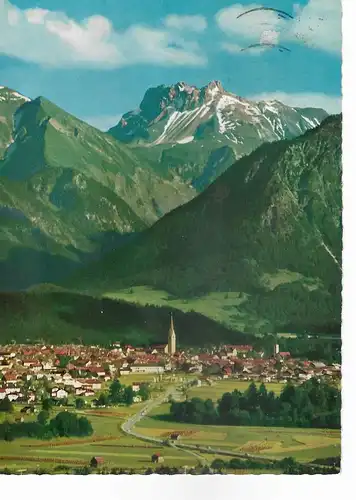 Ansichtskarte Oberstdorf im Allgäu, gelaufen 1983