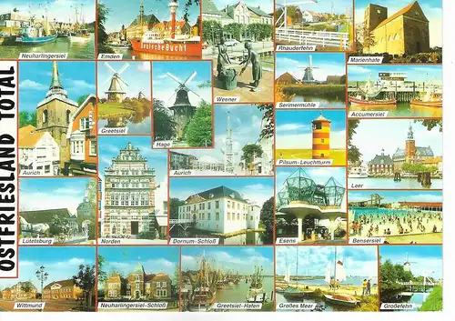 Ansichtskarte Ostfriesland total - gelaufen 2000